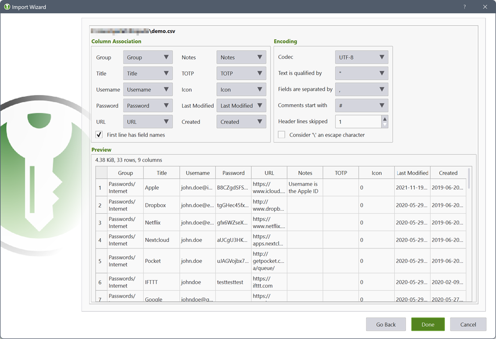 CSV Import